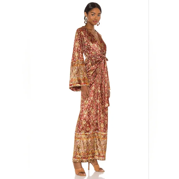 NWOT Free People Harper Printed One Piece in Sangria - Picture 6 of 8